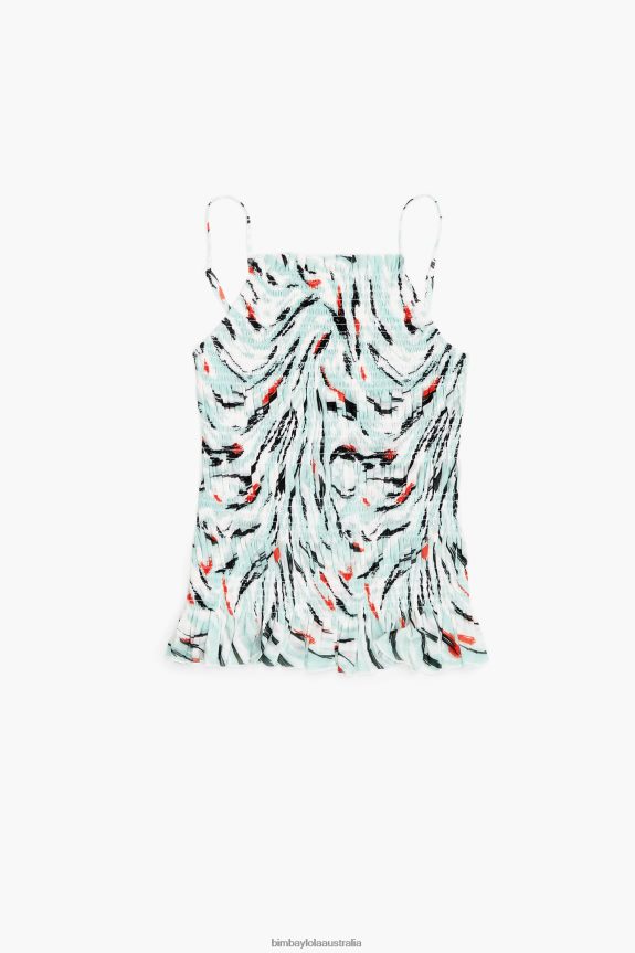 Clothing 4062VZ350 Mint Bimba Y Lola Butterfly Wing Print Top