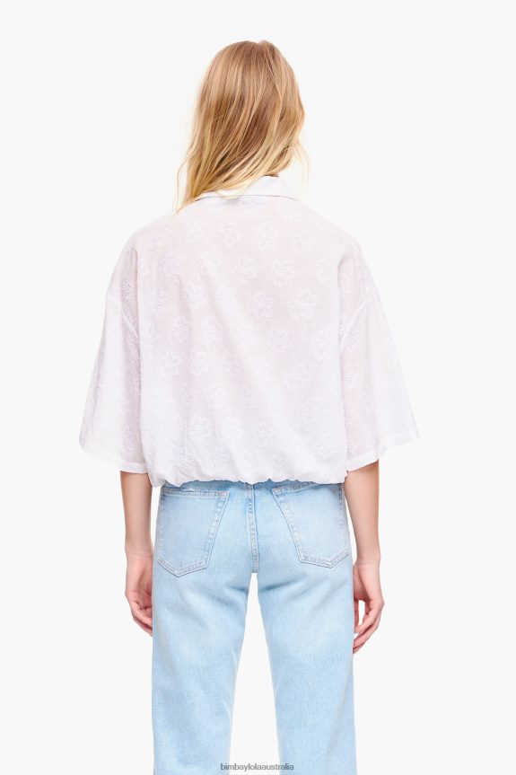 Clothing 4062VZ324 Floral Bimba Y Lola Short Jacquard Blouse