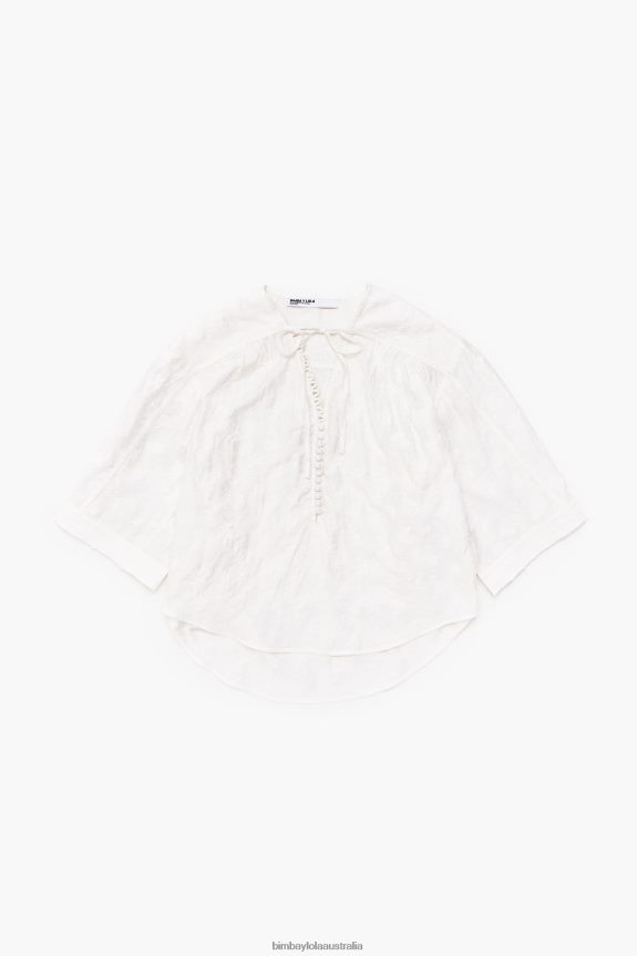 Clothing 4062VZ325 Floral Bimba Y Lola Short Jacquard Blouse