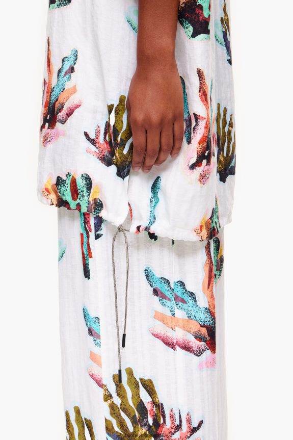 Clothing 4062VZ326 Ivory Bimba Y Lola Coral Print Shirt