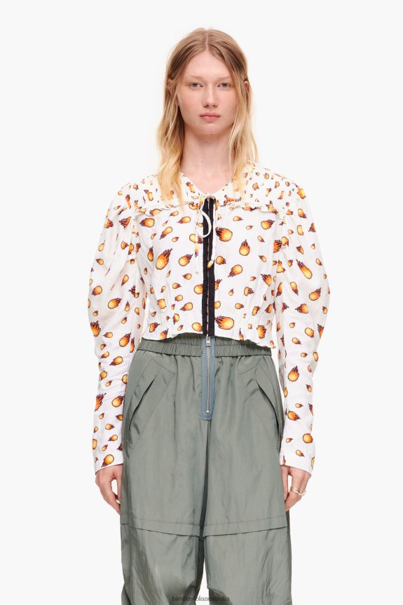 Clothing 4062VZ343 Ivory Bimba Y Lola Short Fire Blouse