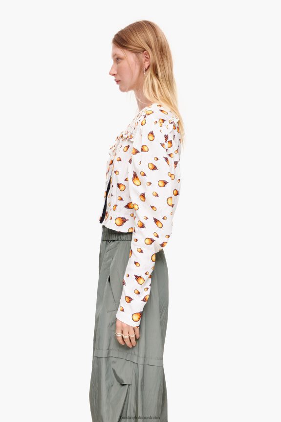 Clothing 4062VZ343 Ivory Bimba Y Lola Short Fire Blouse