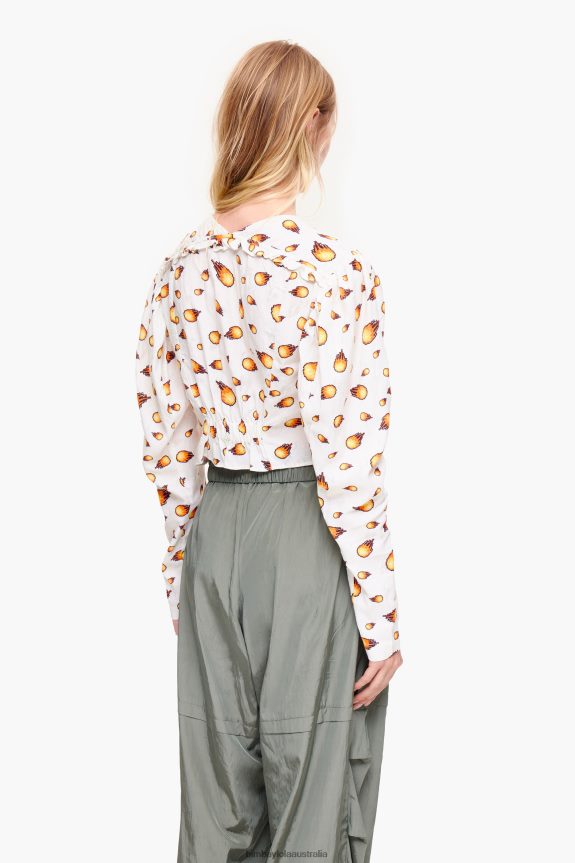 Clothing 4062VZ343 Ivory Bimba Y Lola Short Fire Blouse