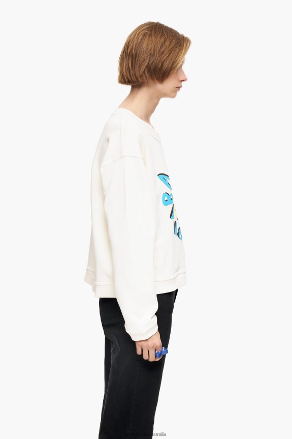 Clothing 4062VZ495 Ivory Bimba Y Lola Sweatshirt Boxy Logo Banana