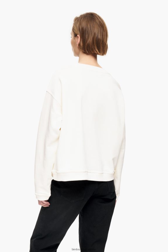 Clothing 4062VZ495 Ivory Bimba Y Lola Sweatshirt Boxy Logo Banana