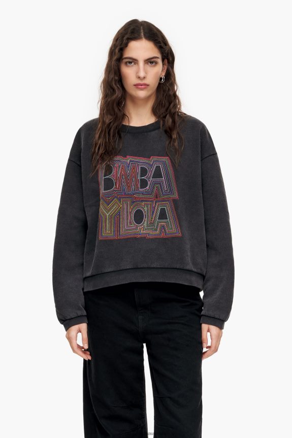 Clothing 4062VZ500 Black Bimba Y Lola Boxy Sweatshirt