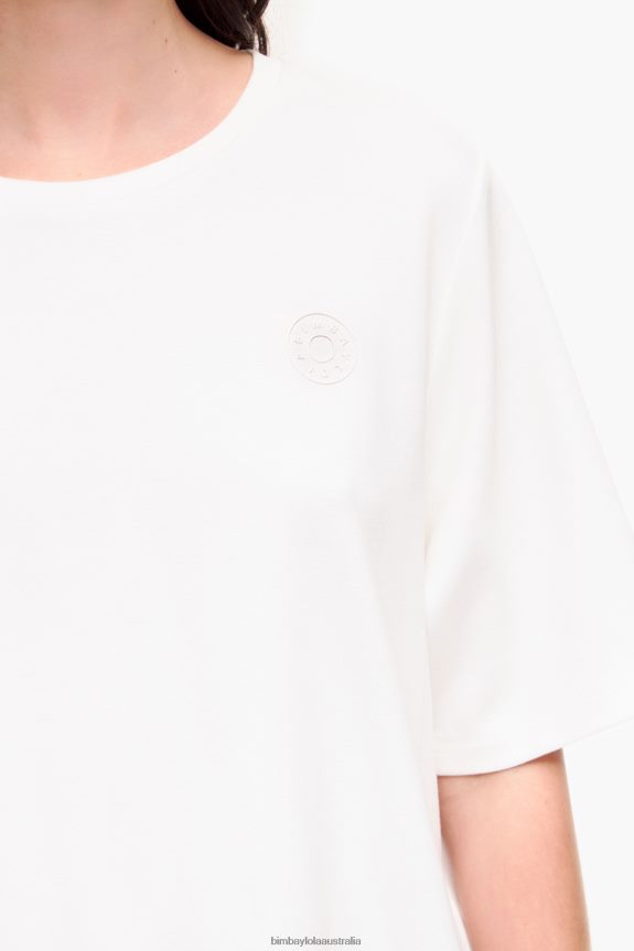 Clothing 4062VZ257 Ivory Bimba Y Lola Ponte Di Roma Short T-Shirt