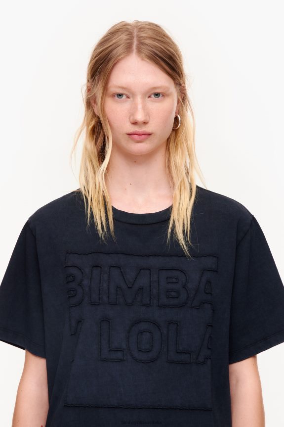 Clothing 4062VZ261 Black Bimba Y Lola Cotton Logo T-Shirt