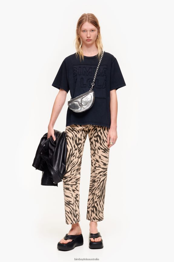 Clothing 4062VZ261 Black Bimba Y Lola Cotton Logo T-Shirt
