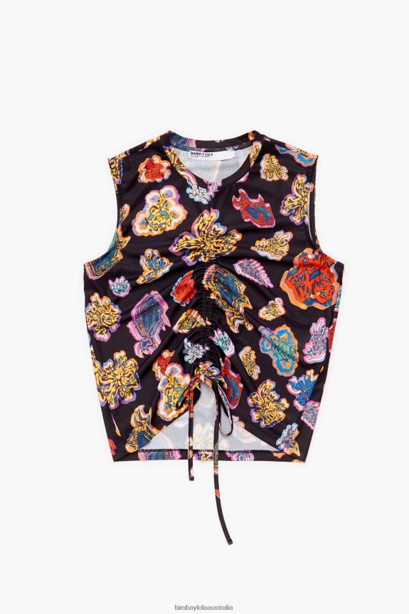 Clothing 4062VZ262 Black Bimba Y Lola Fish Sea T-Shirt