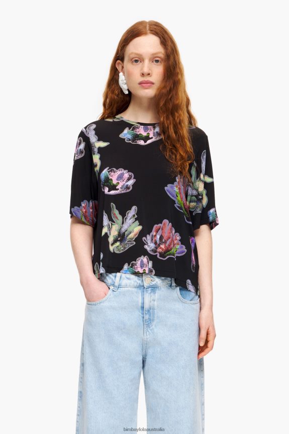 Clothing 4062VZ266 Gray Bimba Y Lola Dark Coral T-Shirt