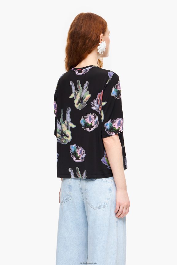 Clothing 4062VZ266 Gray Bimba Y Lola Dark Coral T-Shirt