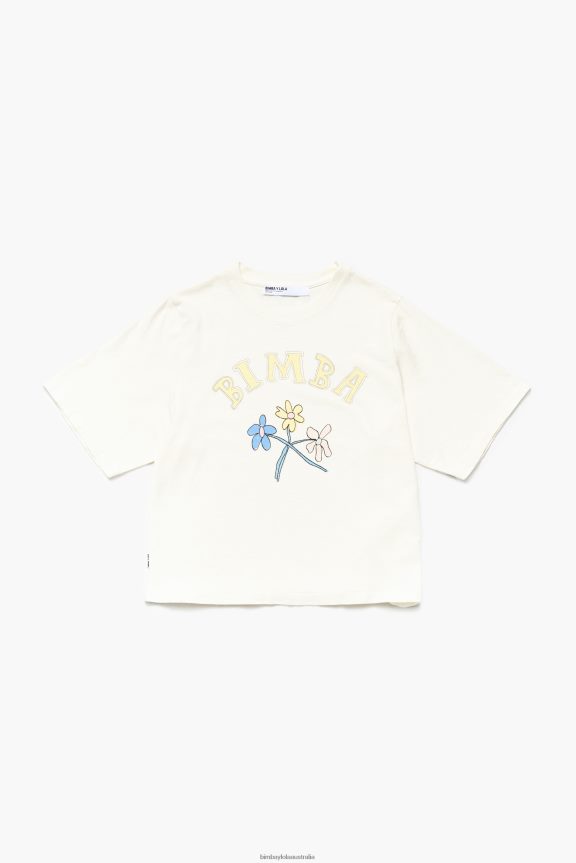 Clothing 4062VZ269 Vanilla Bimba Y Lola Cotton Flower Logo T-Shirt