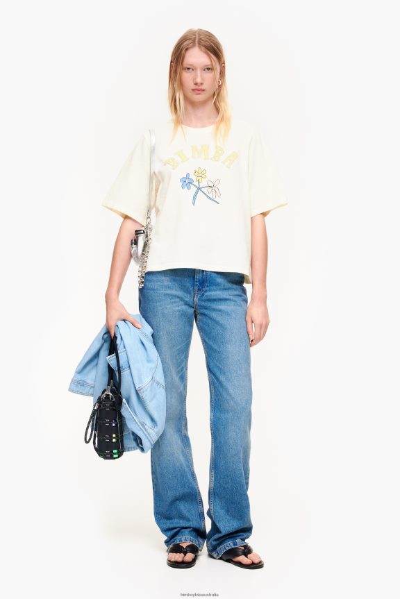 Clothing 4062VZ269 Vanilla Bimba Y Lola Cotton Flower Logo T-Shirt