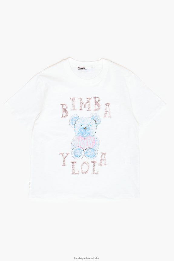 Clothing 4062VZ270 Ivory Bimba Y Lola Logo Bear T-Shirt