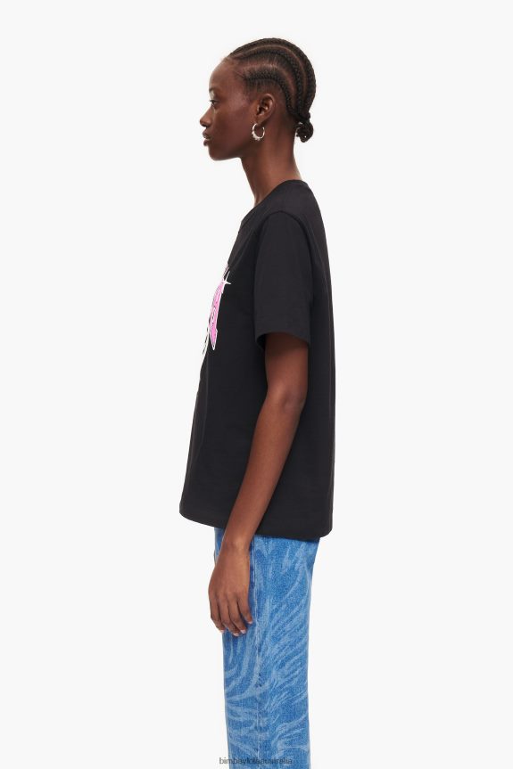 Clothing 4062VZ276 Black Bimba Y Lola University Logo T-Shirt