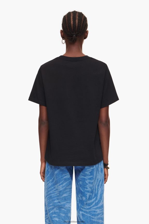 Clothing 4062VZ276 Black Bimba Y Lola University Logo T-Shirt