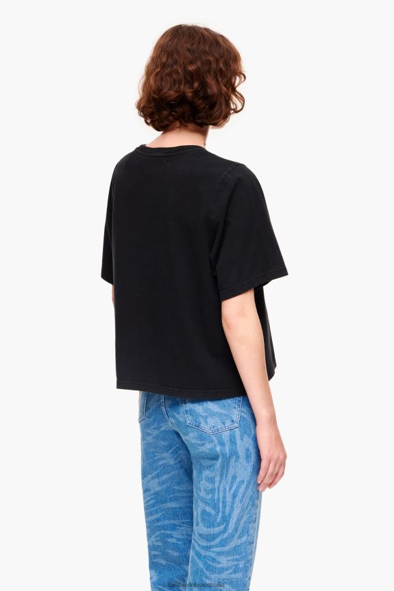Clothing 4062VZ278 Black Bimba Y Lola Banana Print T-Shirt