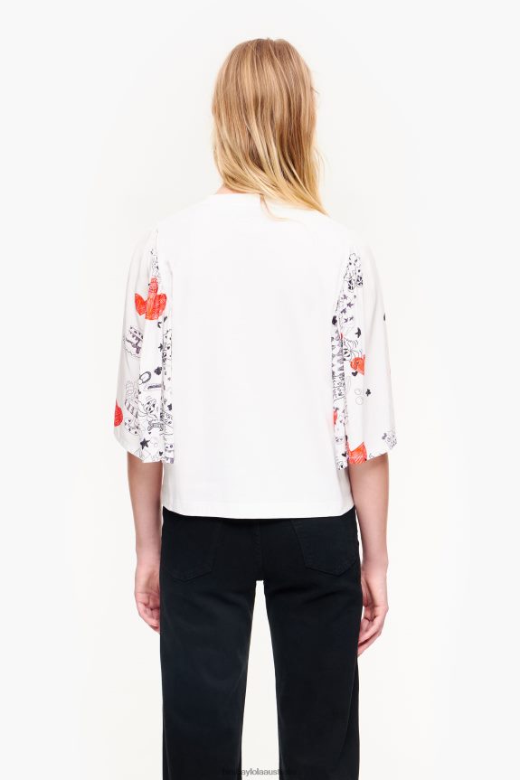 Clothing 4062VZ282 Nickname Bimba Y Lola Heart Print Double-Fabric T-Shirt