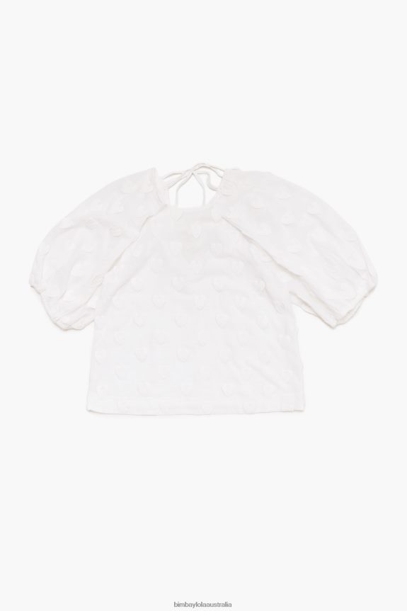Clothing 4062VZ285 White Bimba Y Lola Double-Fabric T-Shirt