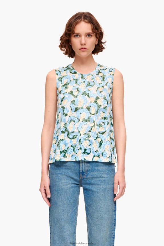 Clothing 4062VZ292 Blue Bimba Y Lola Light Animal Brush T-Shirt