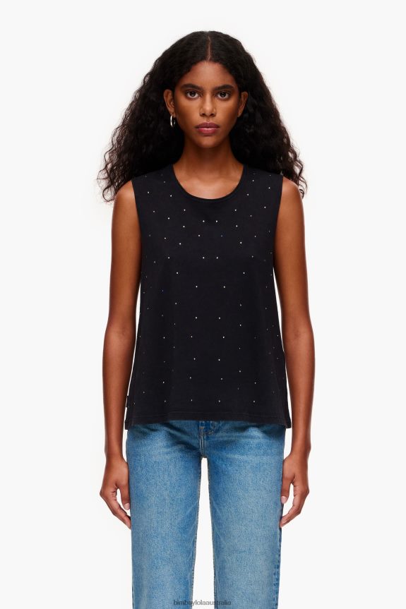 Clothing 4062VZ297 Black Bimba Y Lola Multicolor Stones T-Shirt
