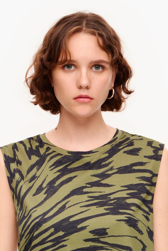 Clothing 4062VZ298 Khaki Bimba Y Lola Butterfly Wing Print Cotton T-Shirt
