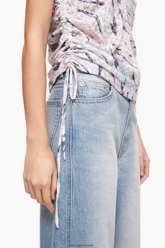 Clothing 4062VZ303 White Bimba Y Lola Butterfly Wing Print Cotton T-Shirt