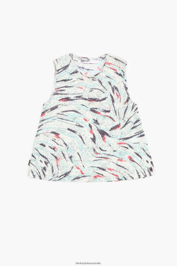 Clothing 4062VZ305 Mint Bimba Y Lola Butterfly Wing Print A-Line T-Shirt