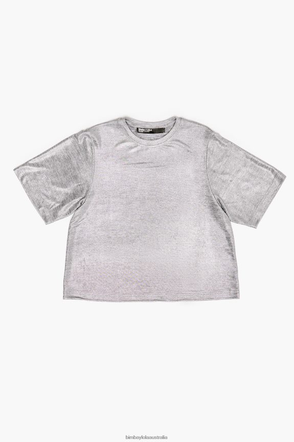 Clothing 4062VZ307 Fluid Gray Bimba Y Lola Foil T-Shirt