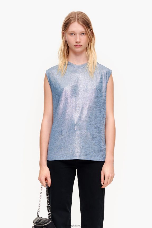 Clothing 4062VZ309 Blue Bimba Y Lola Short Fluid T-Shirt
