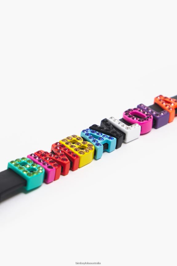 Accessories 4062VZ1142 Multicolor Bimba Y Lola Logo Letters Leather Bracelet