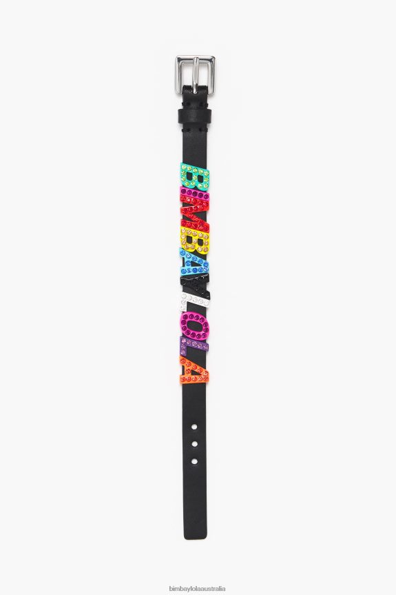 Accessories 4062VZ1142 Multicolor Bimba Y Lola Logo Letters Leather Bracelet