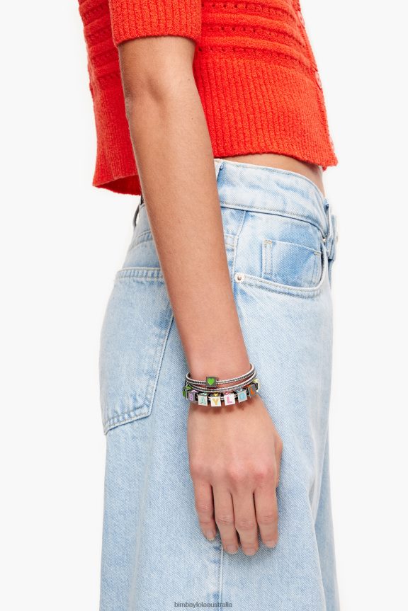 Accessories 4062VZ661 Silver Bimba Y Lola Coil Chain Logo Bracelet