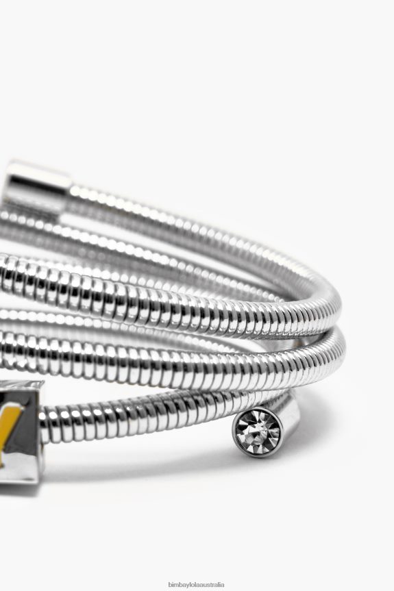 Accessories 4062VZ661 Silver Bimba Y Lola Coil Chain Logo Bracelet