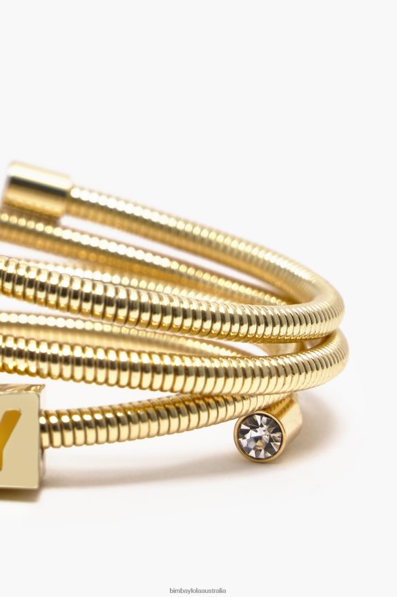 Accessories 4062VZ662 Golden Bimba Y Lola Coil Chain Logo Bracelet