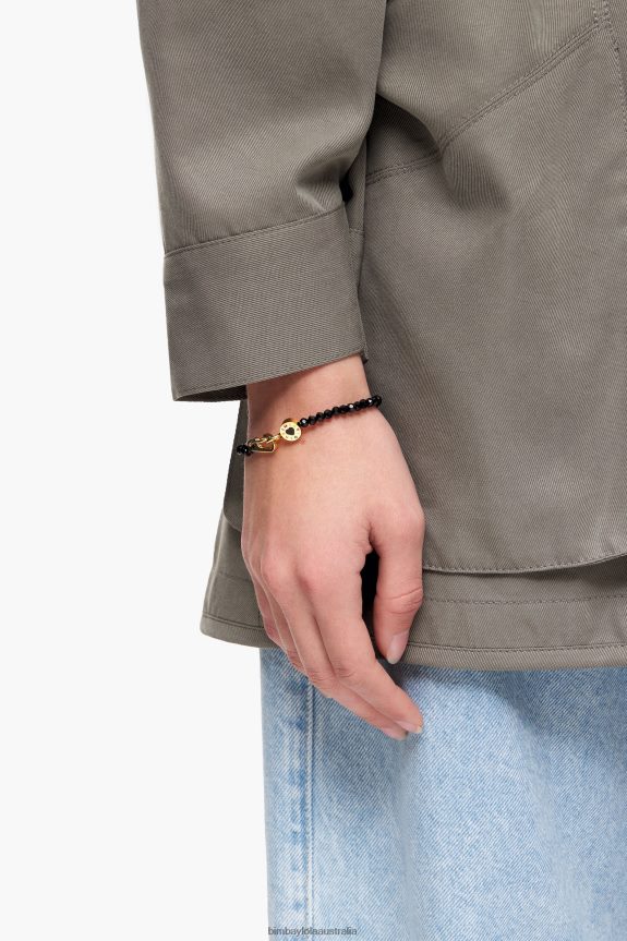 Accessories 4062VZ672 Black Bimba Y Lola Thin Logo Crystals Bracelet