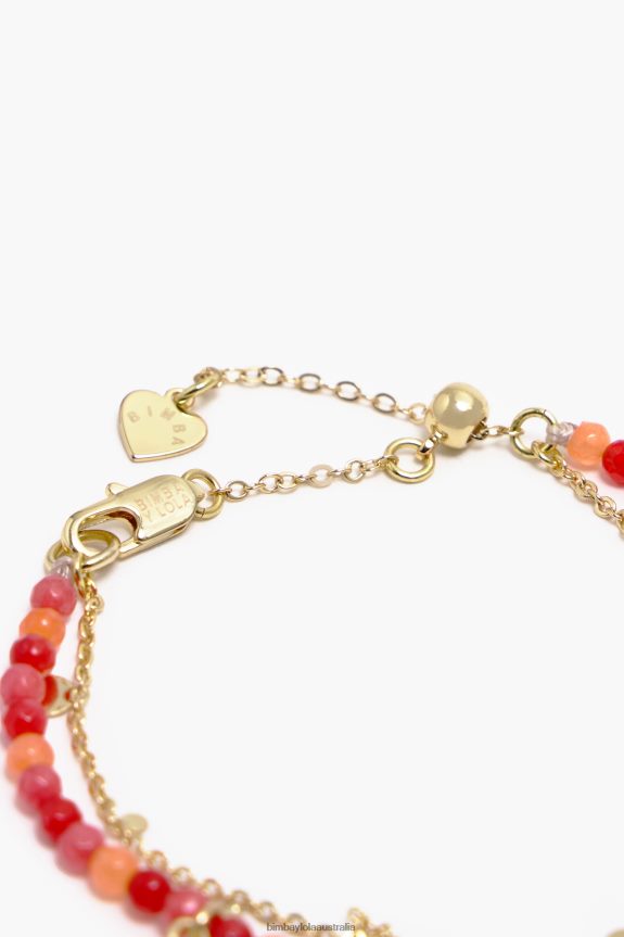 Accessories 4062VZ735 Coral Bimba Y Lola Double Stones Bracelet