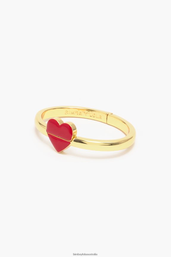 Accessories 4062VZ755 Golden Bimba Y Lola Heart Rigid Bracelet