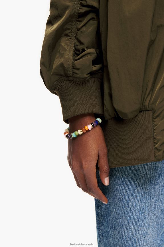 Accessories 4062VZ766 Golden Bimba Y Lola Multicolor Stones Bracelet