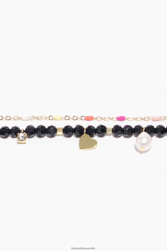 Accessories 4062VZ772 Golden Bimba Y Lola Chain Faceted Crystal Bracelet