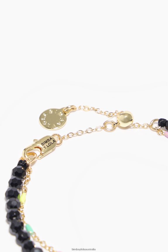 Accessories 4062VZ772 Golden Bimba Y Lola Chain Faceted Crystal Bracelet