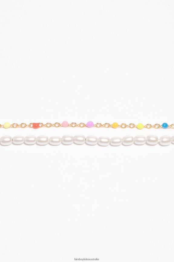 Accessories 4062VZ793 Multicolor Bimba Y Lola Pearls Double Bracelet