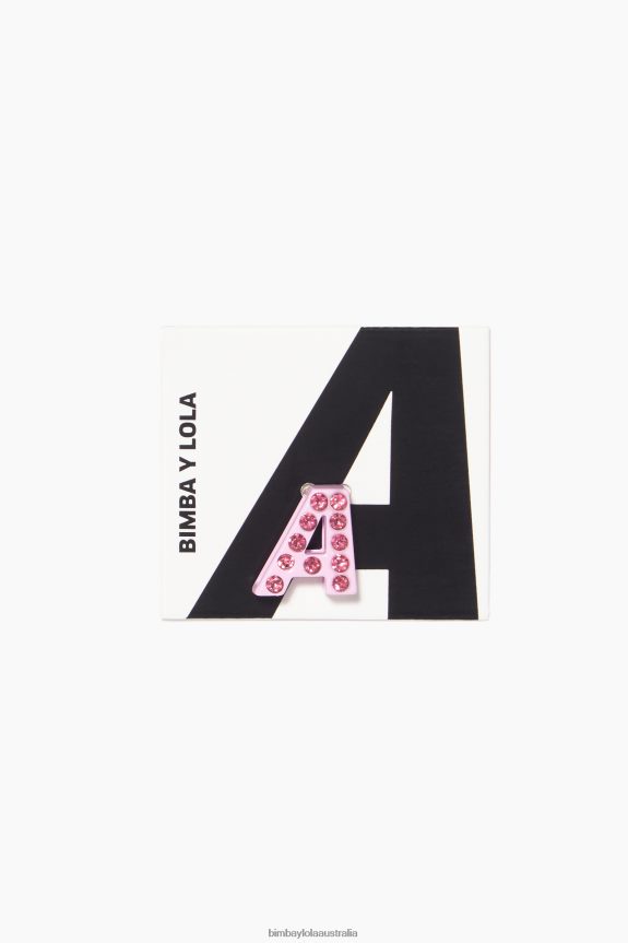 Accessories 4062VZ724 Pink Bimba Y Lola Letter A Metal Charm