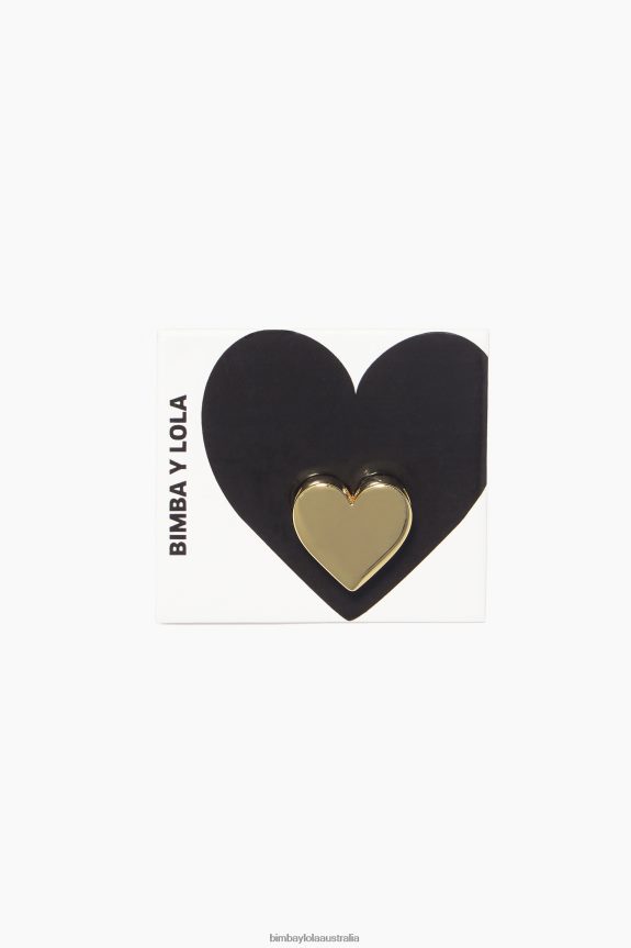 Accessories 4062VZ727 Golden Bimba Y Lola Metal Heart Charm