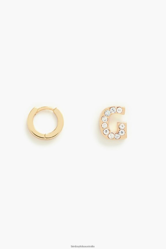 Accessories 4062VZ1155 G Bimba Y Lola Letter Mini Hoop Earrings
