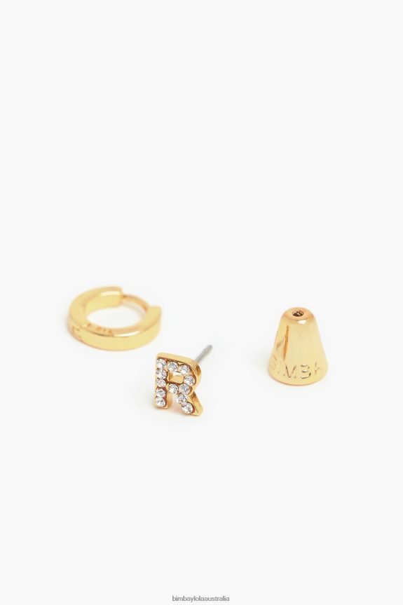 Accessories 4062VZ1166 R Bimba Y Lola Letter Mini Hoop Earrings