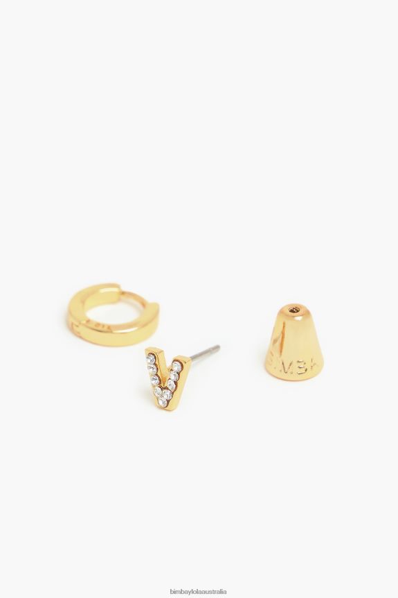 Accessories 4062VZ1170 V Bimba Y Lola Letter Mini Hoop Earrings