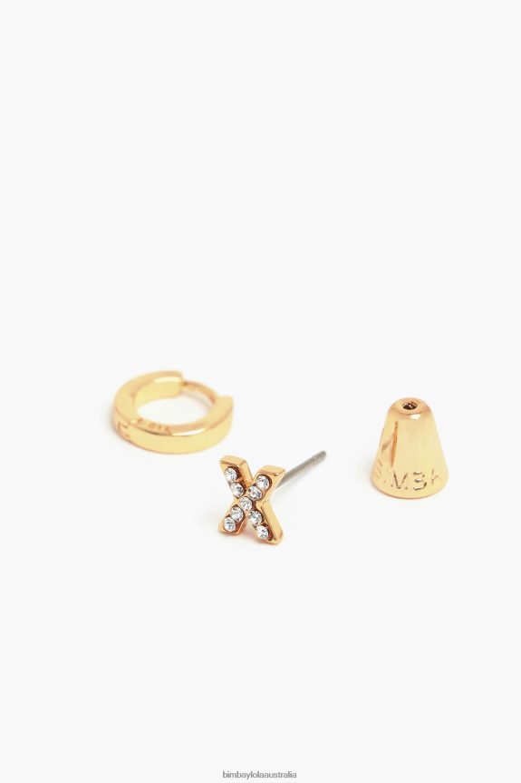 Accessories 4062VZ1172 X Bimba Y Lola Letter Mini Hoop Earrings