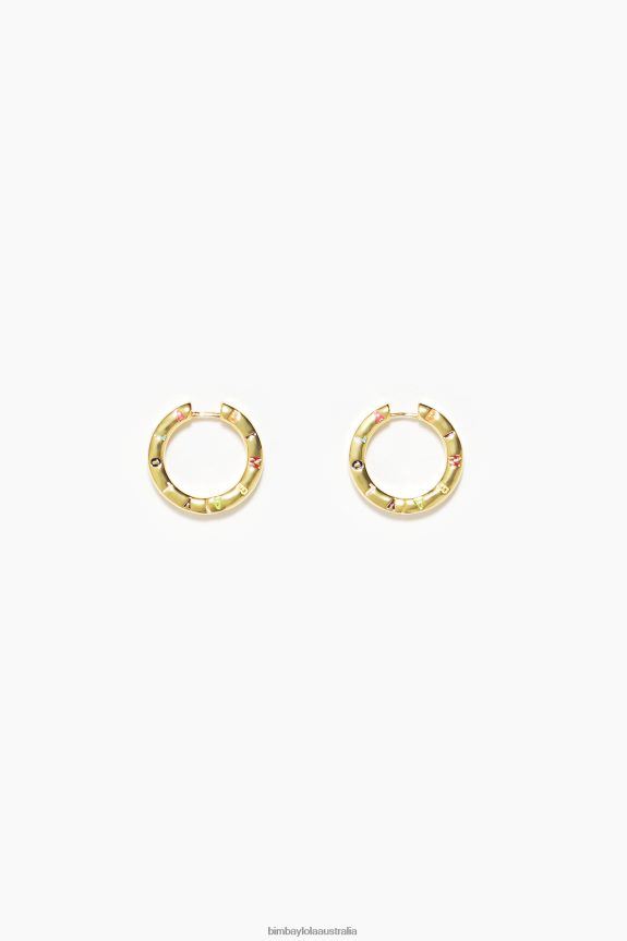 Accessories 4062VZ716 Golden And Multicolor Bimba Y Lola Hoop Earrings